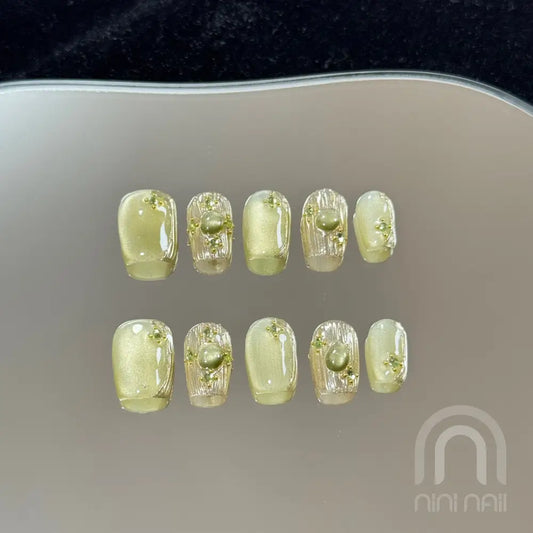 Lime Green Grape Press On Nails